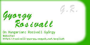 gyorgy rosivall business card